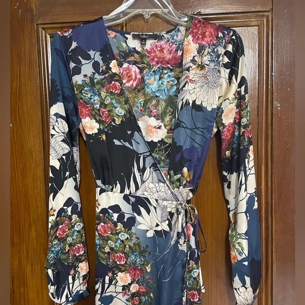 Lulus floral maxi wrap dress